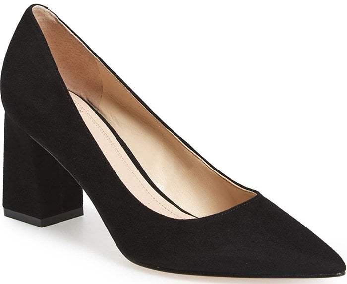 The Marc Fisher Zala is a timeless and versatile pump that's elevated by a structural block heel