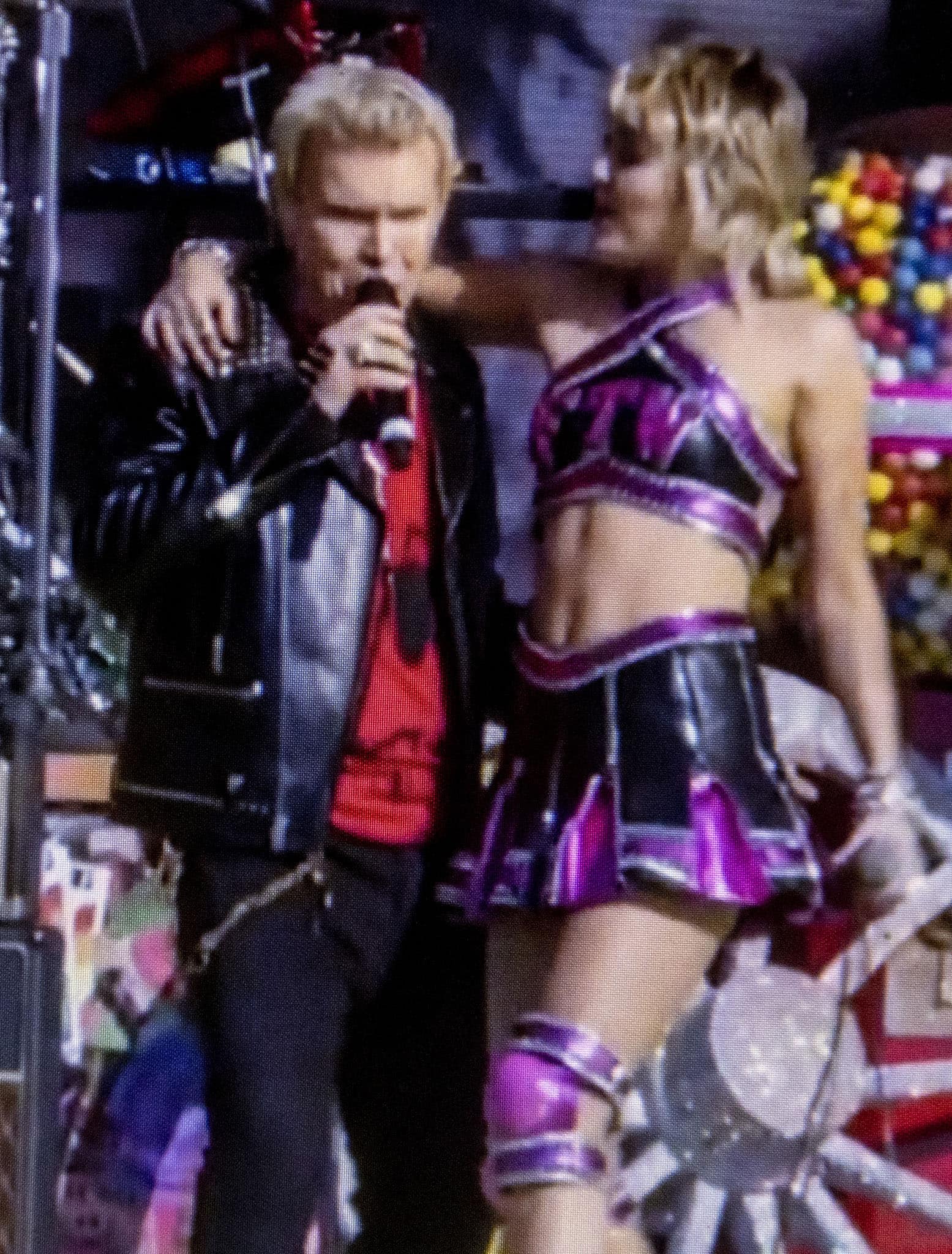 Miley Cyrus performs with music icon Billy Idol