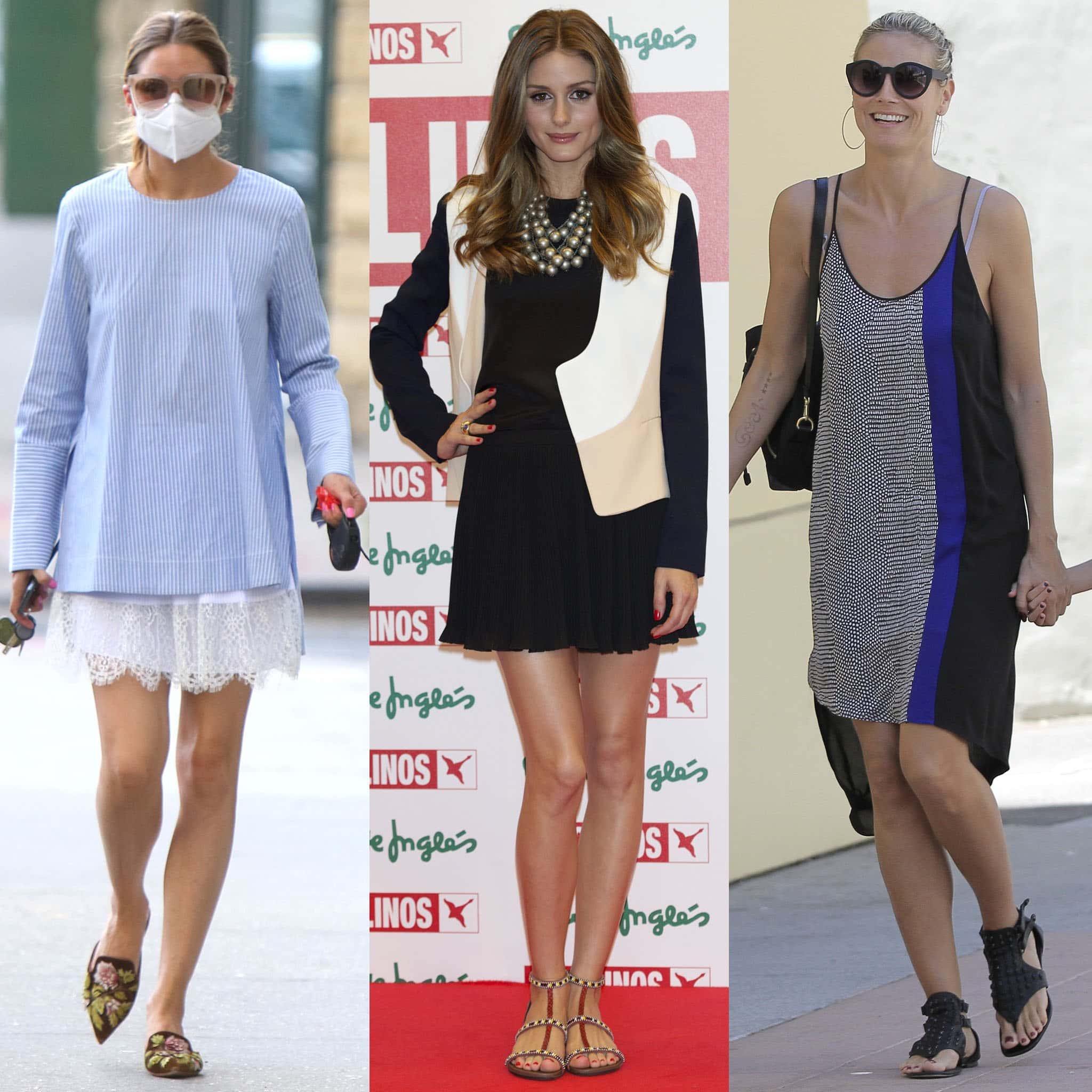 Olivia Palermo and Heidi Klum show different ways to style smock dresses