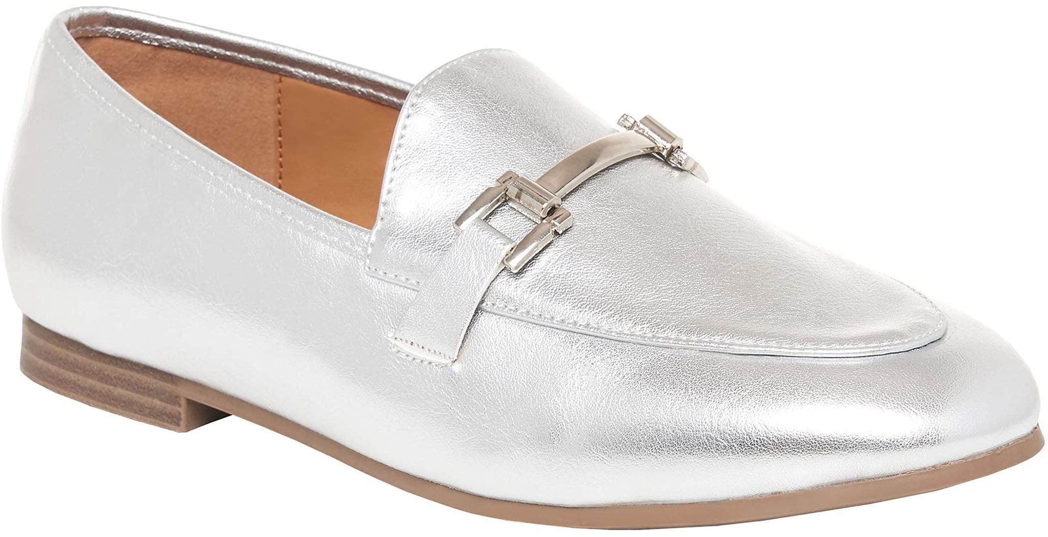 Add instant glamour to your little white dress with the Rohb by Joyce Azria Shira synthetic leather loafers