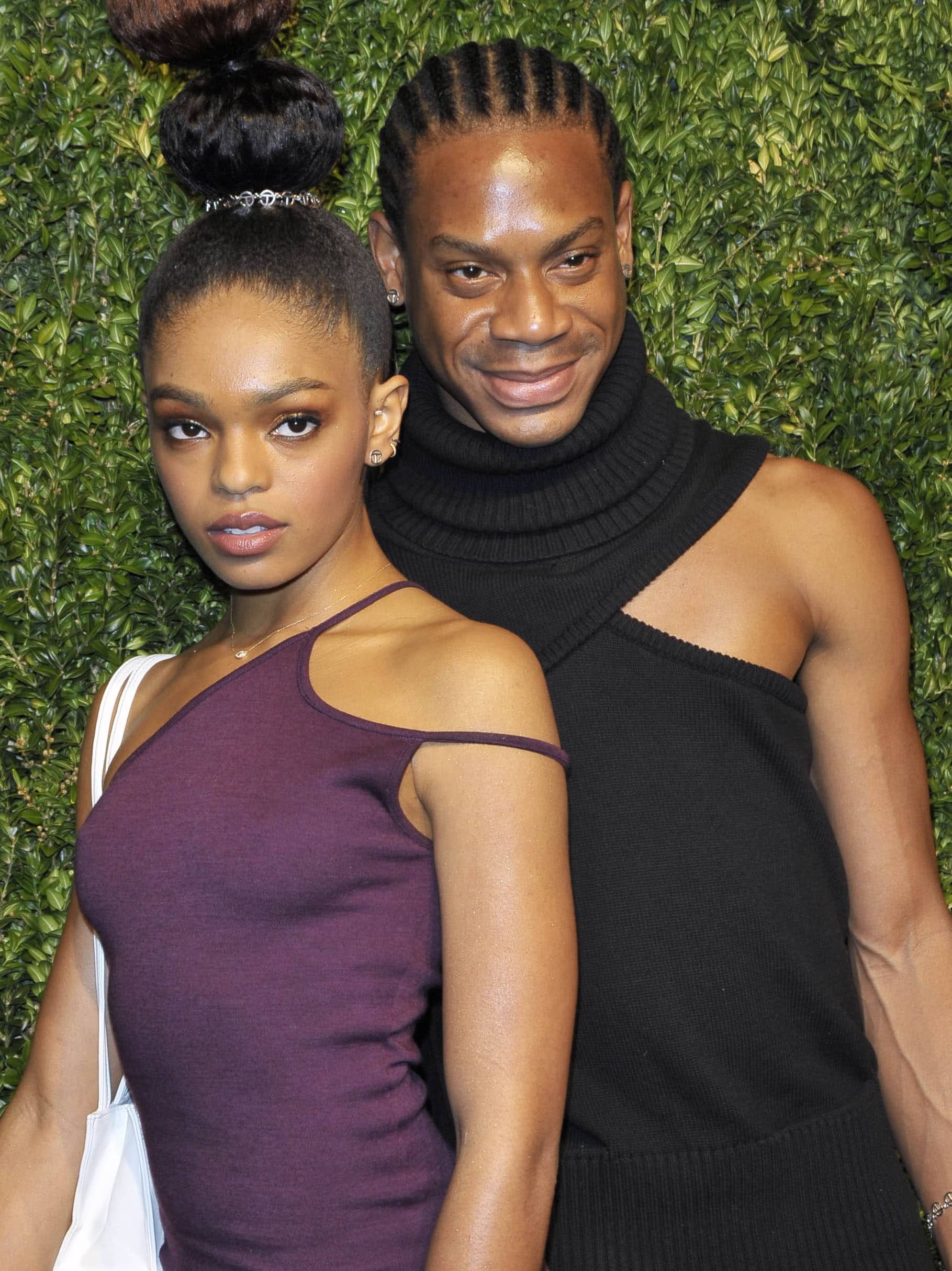 Model Selah Marley with Liberian-American fashion designer Telfar Clemens at the 14th Annual CFDA Fashion Fund Awards in 2017