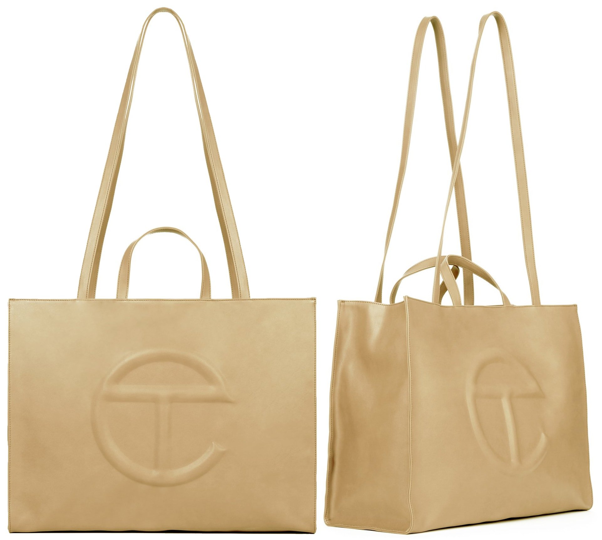The large cream shopping bag is a classic and it's versatile enough to be paired with just about any other colors