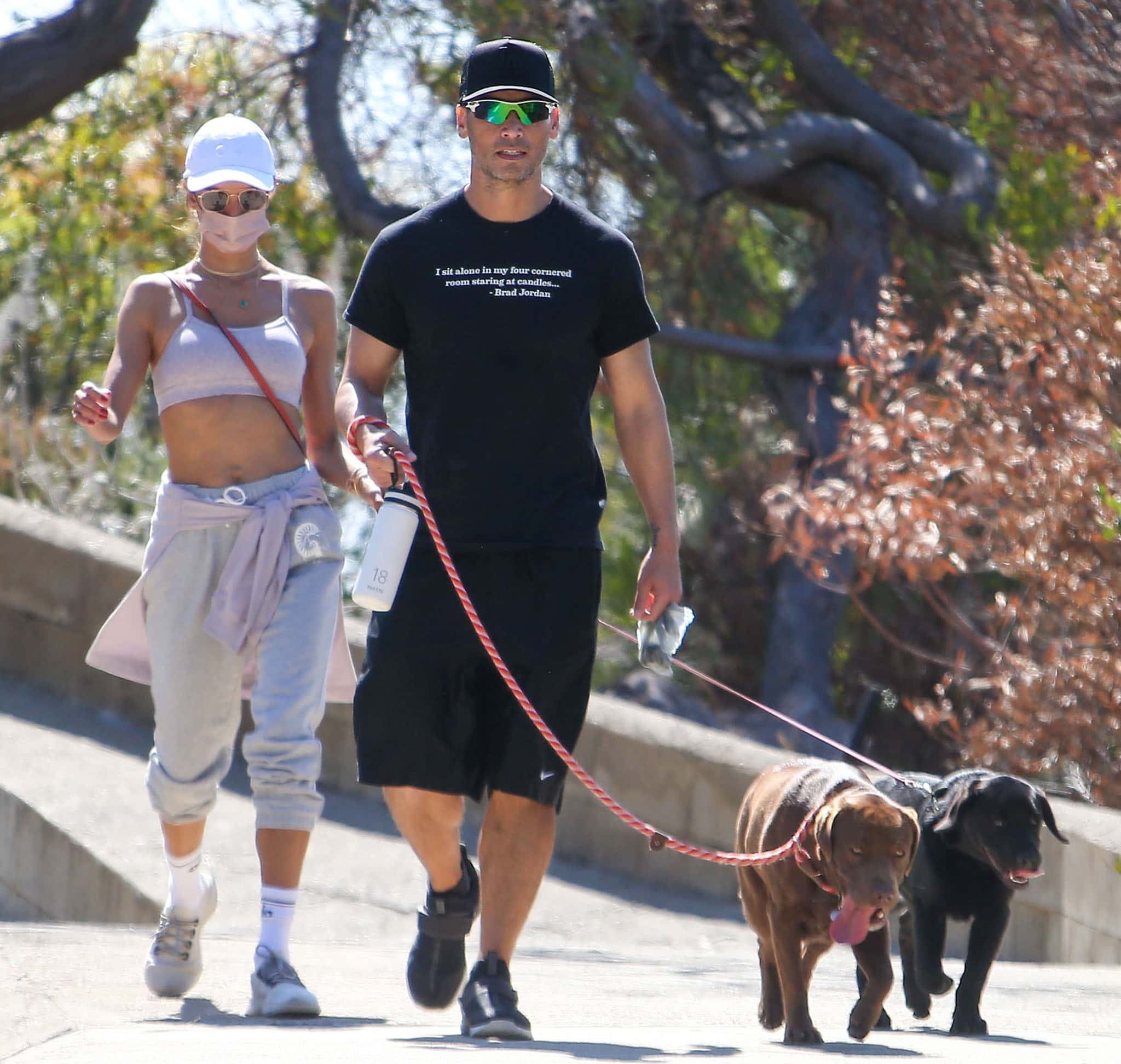 Alessandra Ambrosio goes hiking with a mystery man in Los Angeles on March 4, 2021