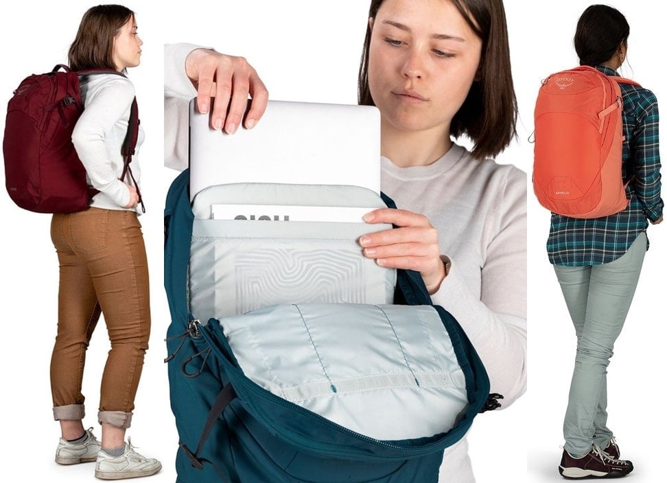 Designed for women, this daypack is streamlined for everyday use it has discreet side pockets