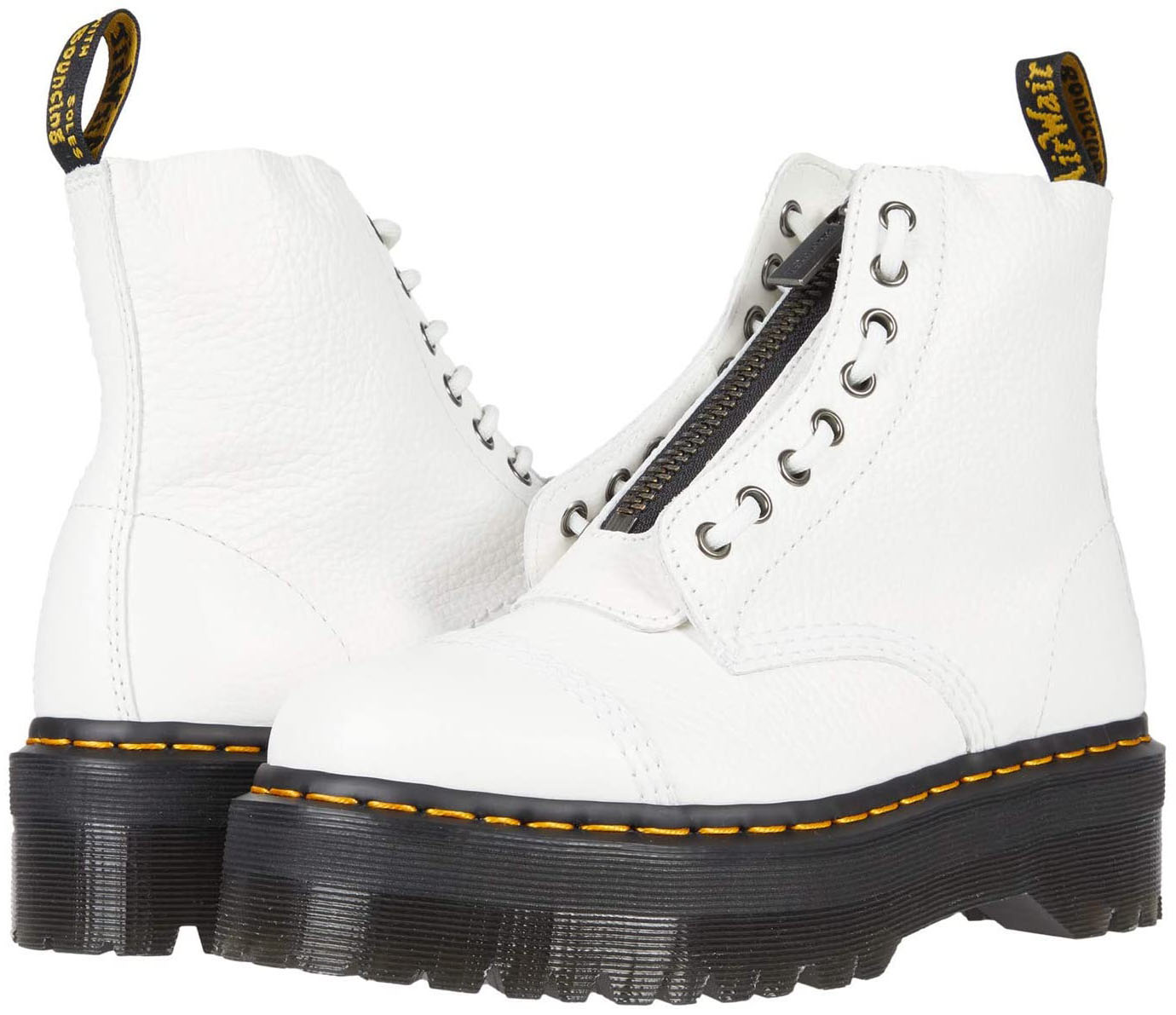 Update your look with the modern military-style Dr. Martens Sinclair boots