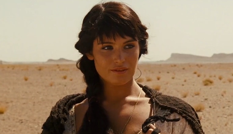 Gemma Arterton as Princess Tamina exudes strength and grace in Prince of Persia: The Sands of Time during a pivotal scene set in the desert