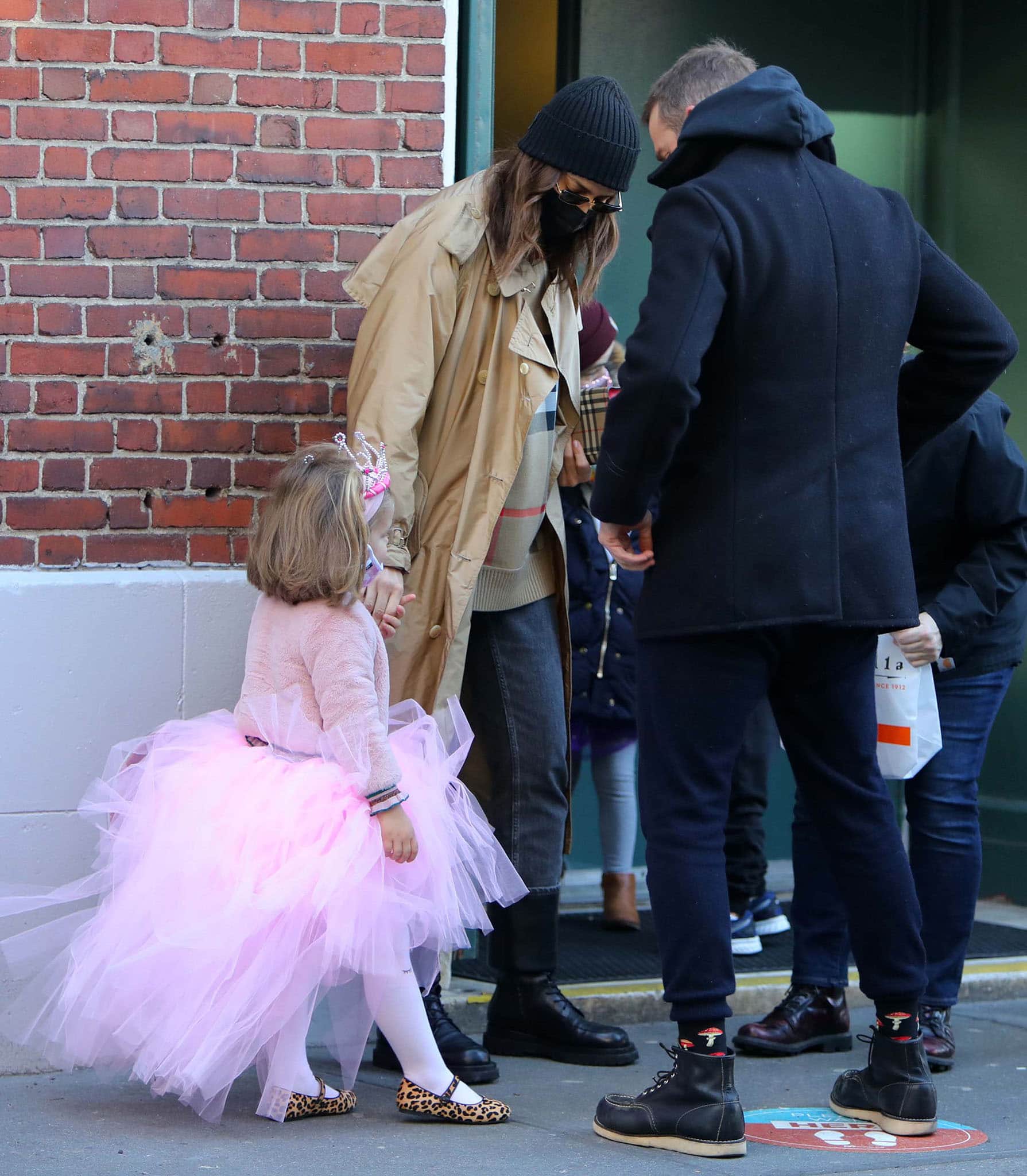 Irina Shayk and ex Bradley Cooper take their child, Lea de Seine, to school in New York City on March 19, 2021