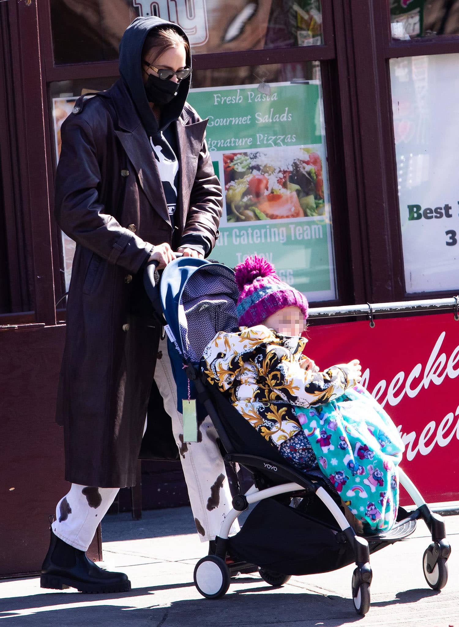 Irina Shayk strolling around NYC with daughter Lea Cooper on March 8, 2021