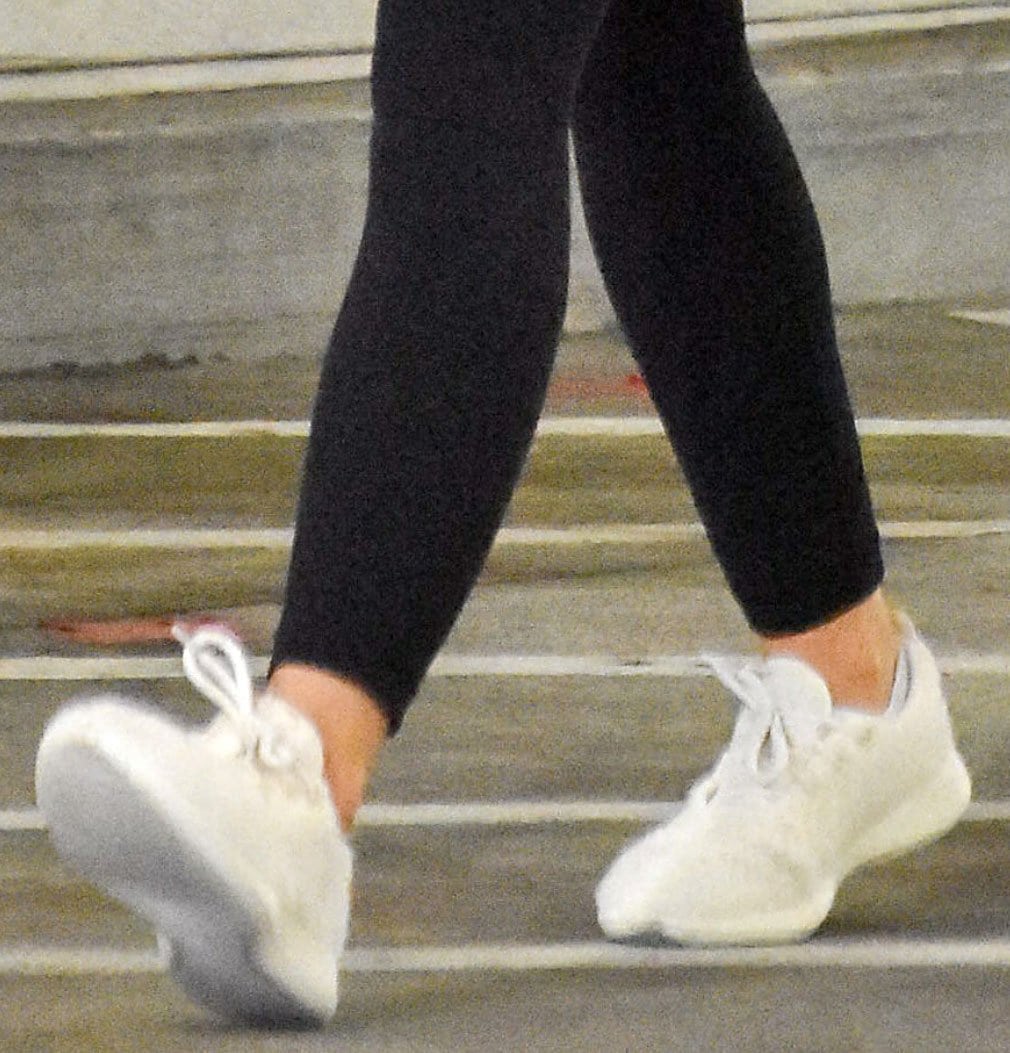 Lucy Hale styles her chic athleisure with Allbirds Wool Runner Fluffs sneakers