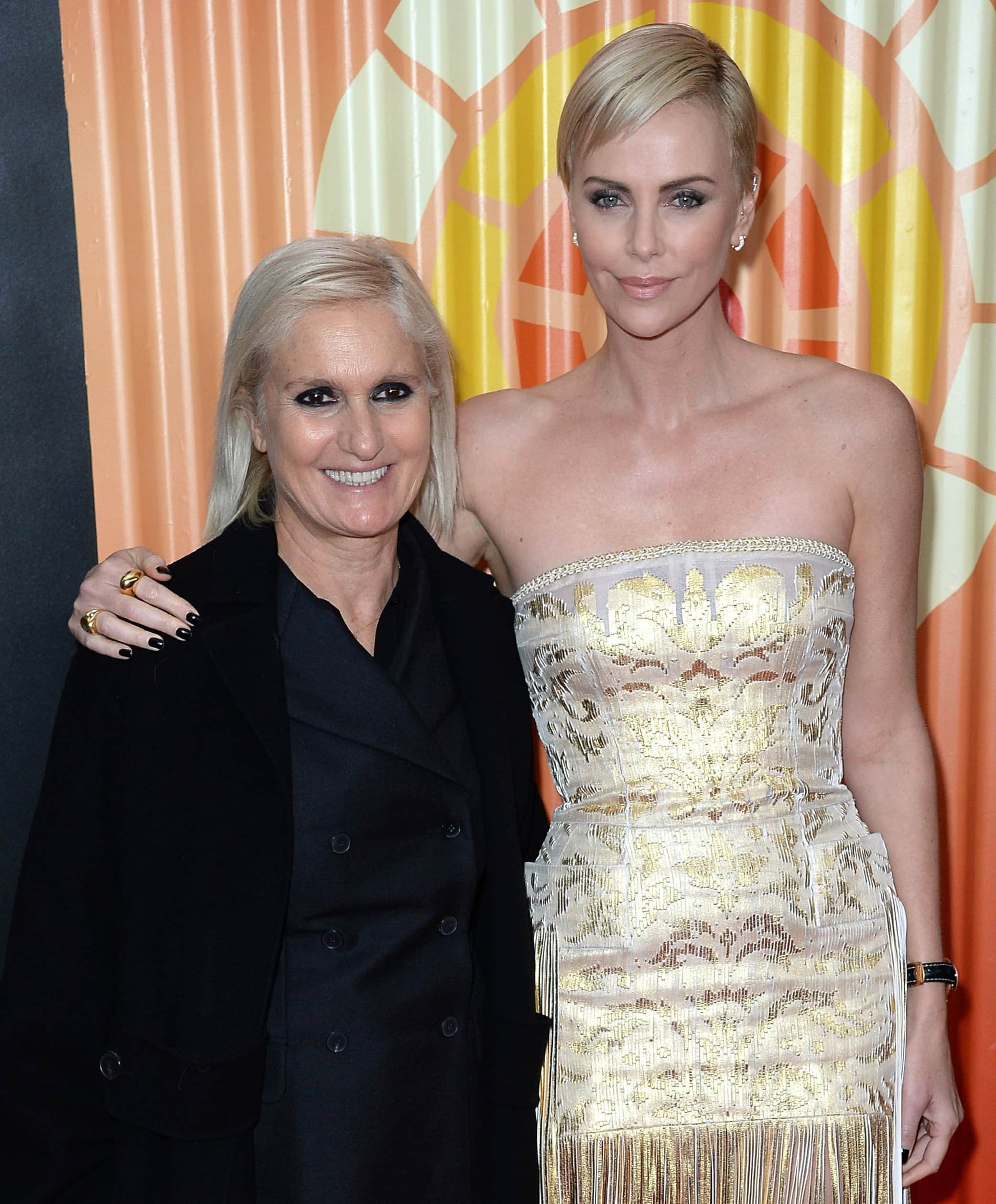 Photographed with Charlize Theron, Maria Grazia Chiuri was appointed the creative director of Dior in July 2016