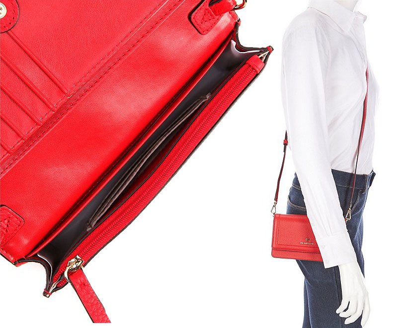 Carry it as a crossbody bag or remove the shoulder strap to transform it into a wallet