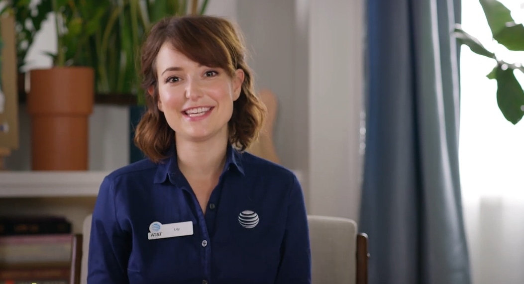 Milana Vayntrub became famous in AT&T television commercials as saleswoman Lily Adams