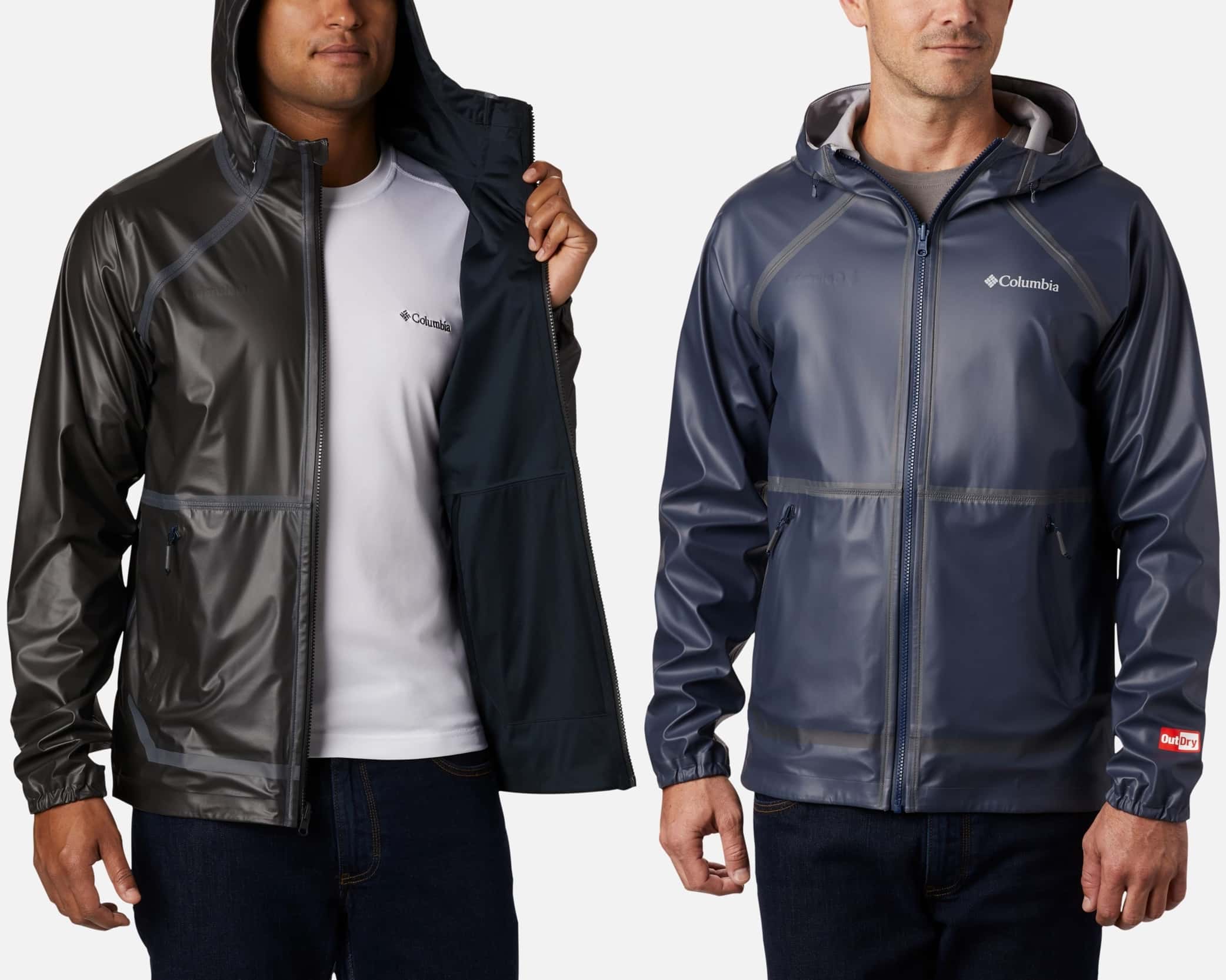 This absolutely waterproof, ultra-breathable rain jacket is also reversible, switching from a sleek shell to a rich, super softly textured interior