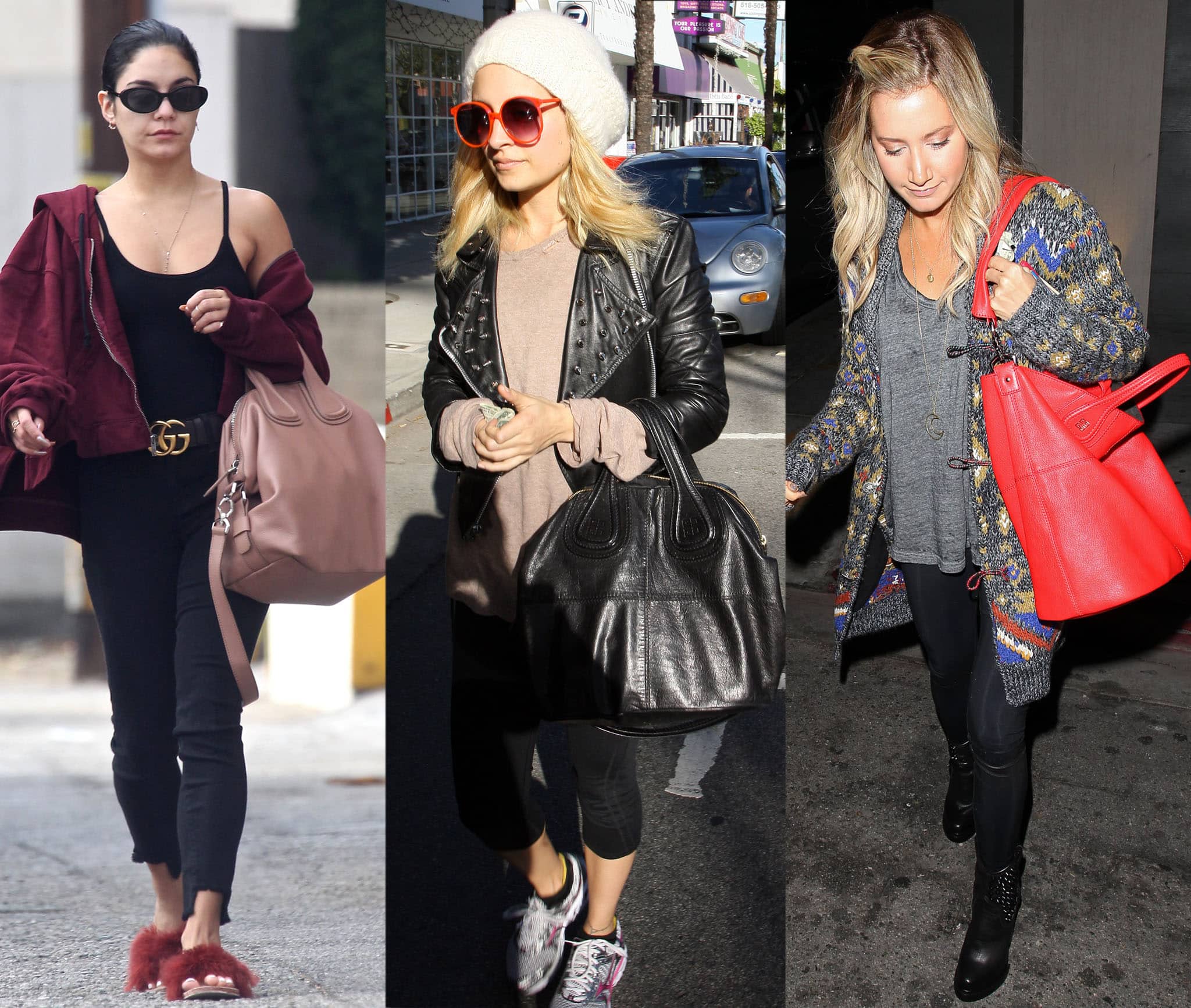 Vanessa Hudgens, Nicole Richie, and Ashley Tisdale toting Givenchy's Nightingale bag