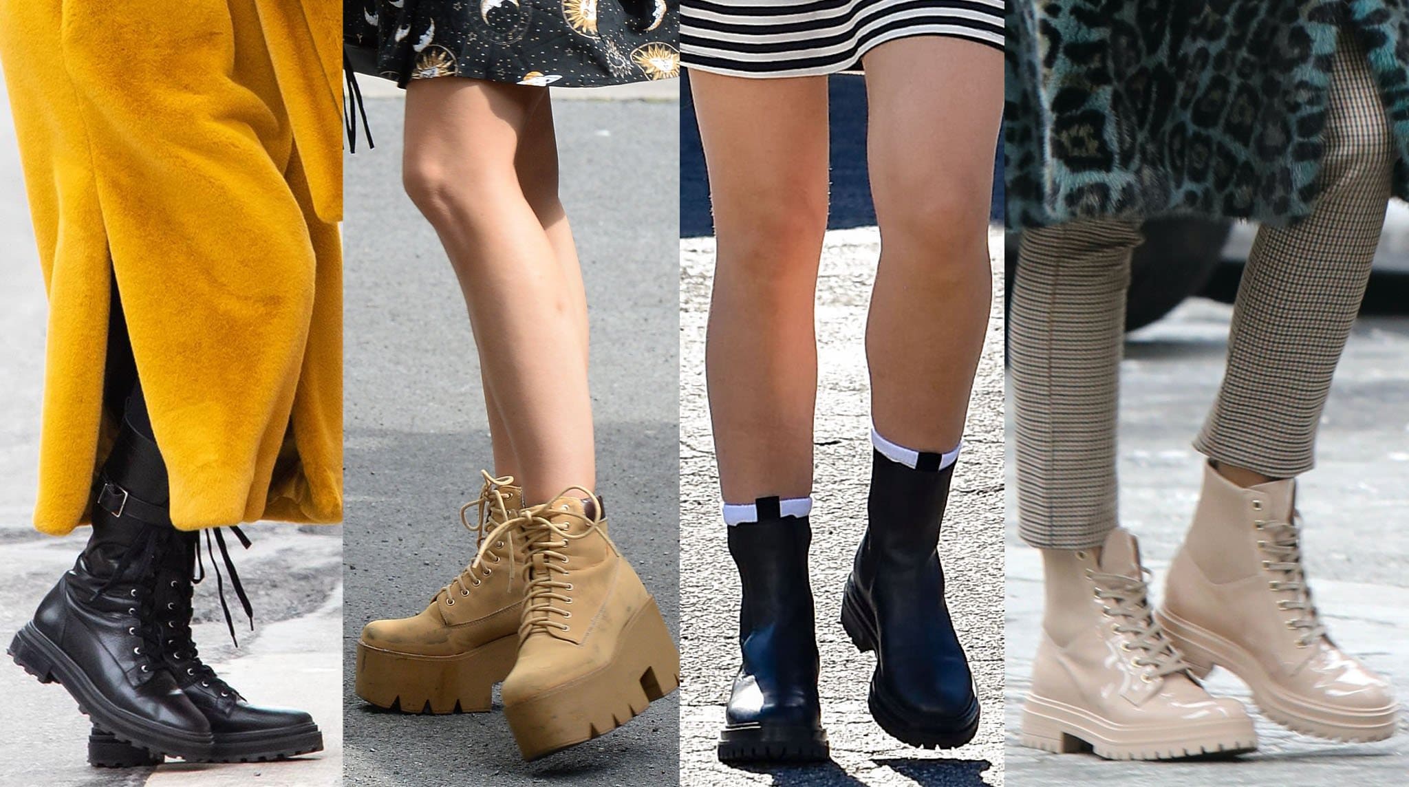 Celebrities effortlessly flaunt their style by donning the trendy and chunky lug sole boots