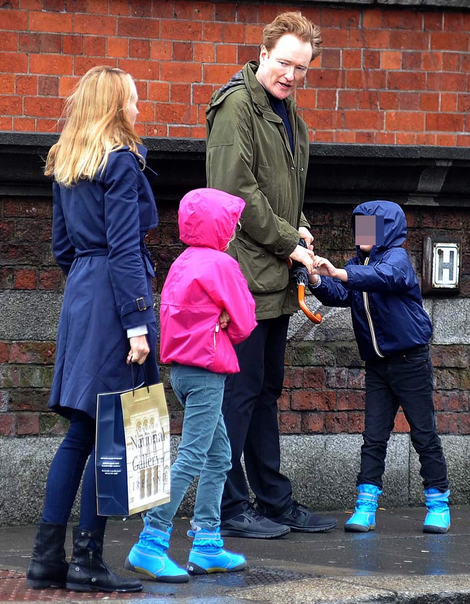 Conan O'Brien and his wife Liza Powel visiting Ireland in 2012 with their children Neve and Beckett
