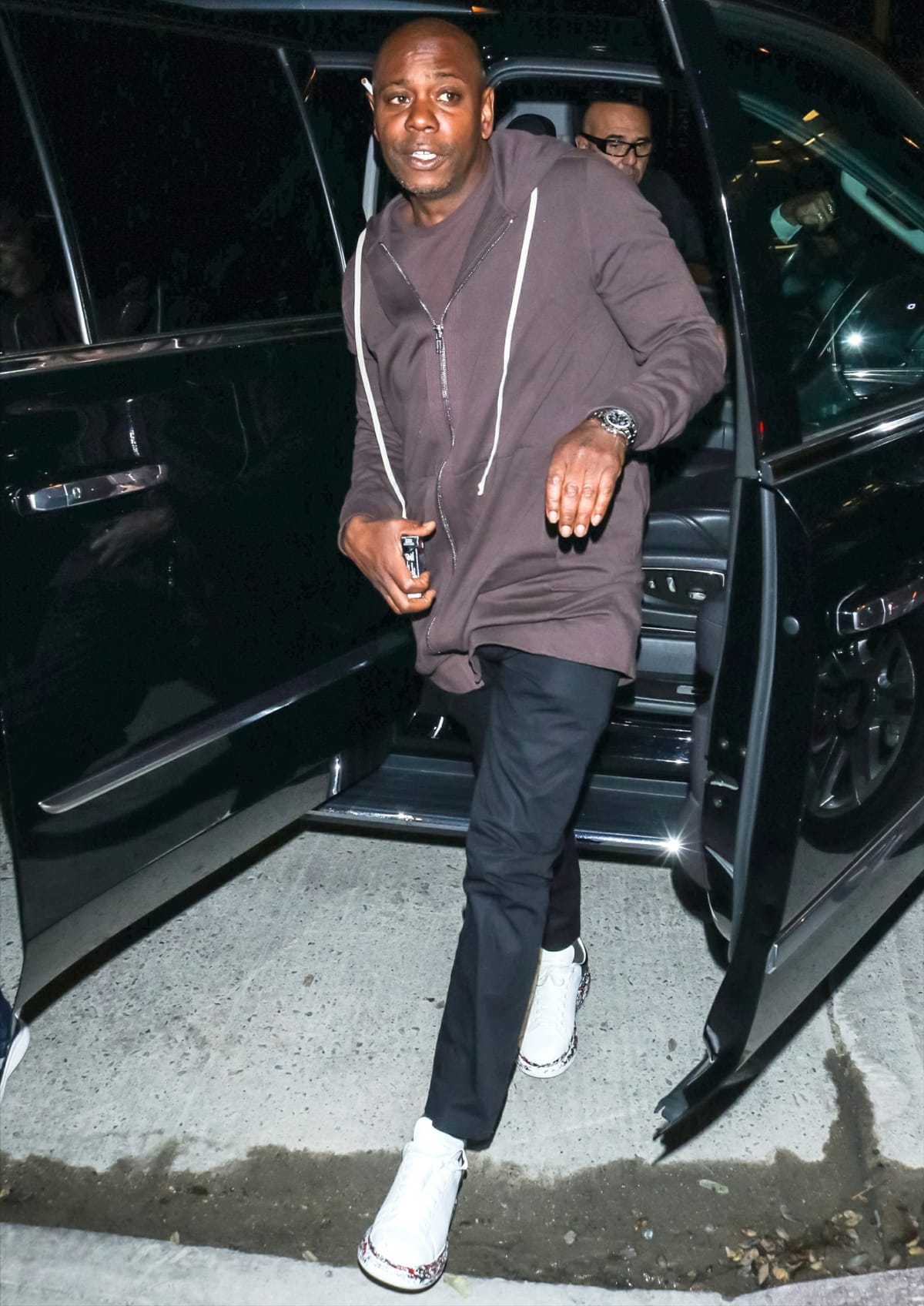 Pictured outside Peppermint Club in West Hollywood on January 24, 2020, Dave Chappelle has a net worth of around $50 million