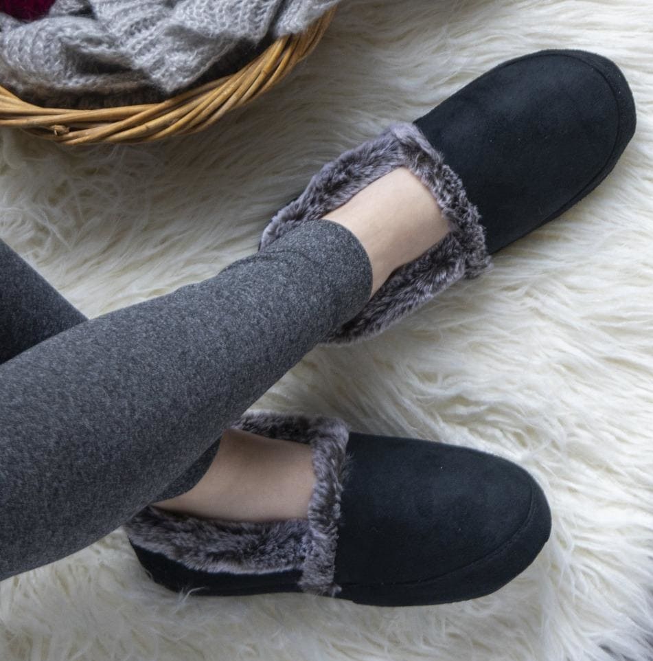 Made from recycled water bottles, Isotoner's ECO Comfort Fabric slipper is built to last so you can enjoy them for seasons to come