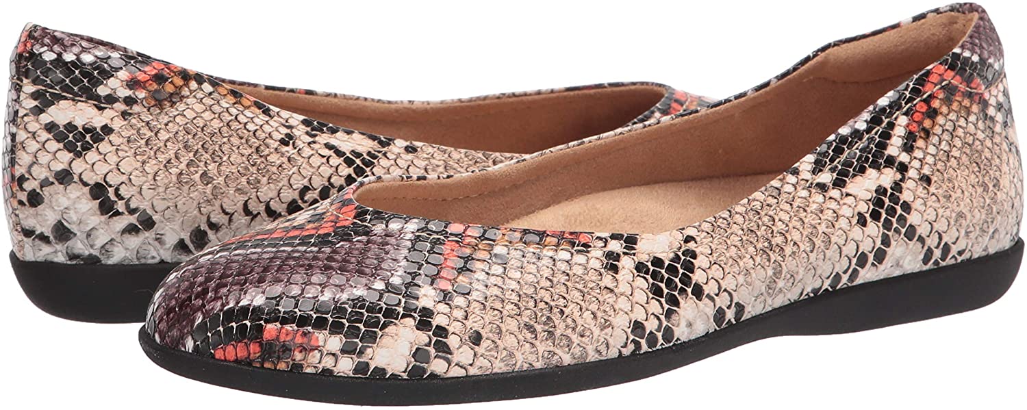 These timeless and versatile Naturalizer Vivienne flats are available in black and tan leather and manmade snakeskin