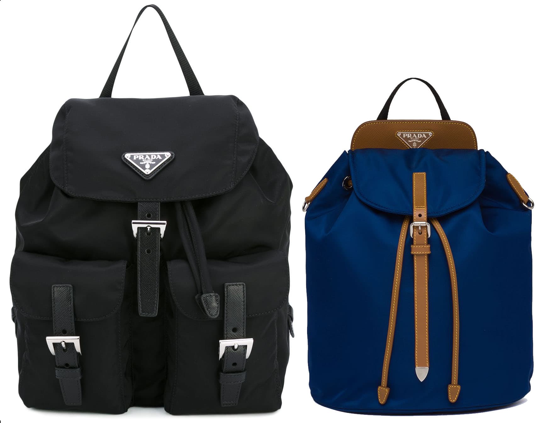 Prada's nylon backpacks are not only chic but also durable and water-resistant