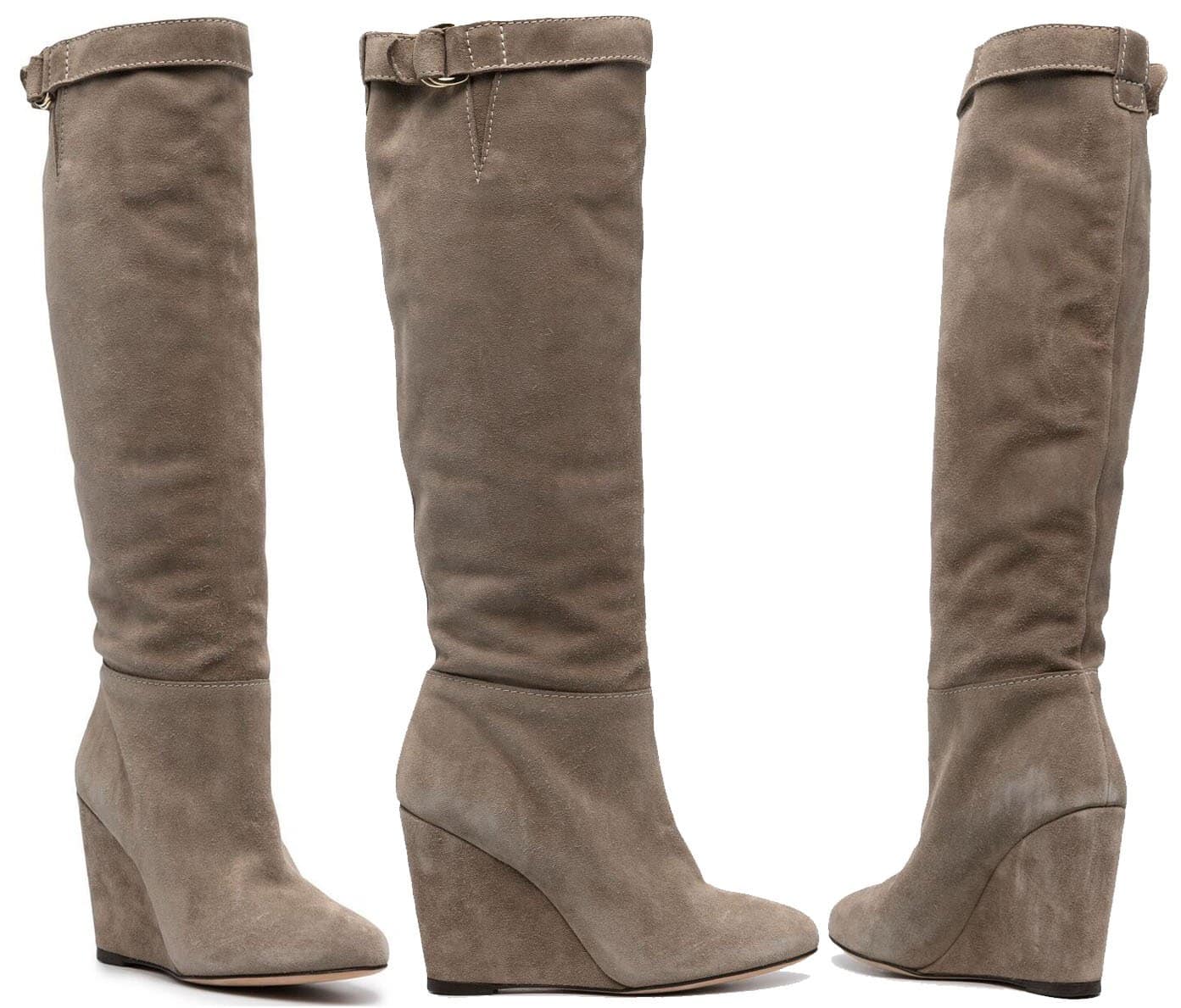 A pair of wedge boots should give a chic and comfy finish to any winter outfit