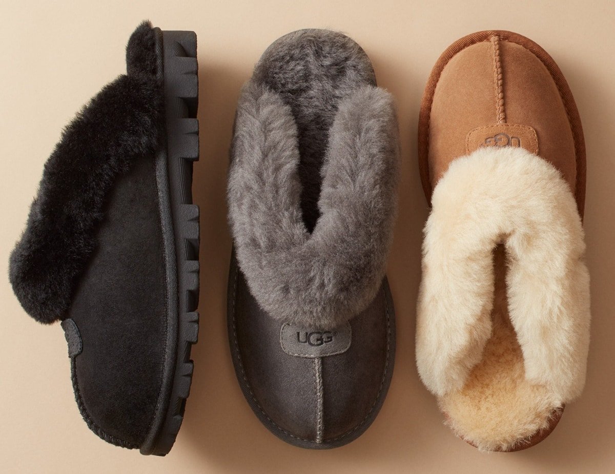 Genuine shearling lining creates superior softness and warmth in this open-heel slipper