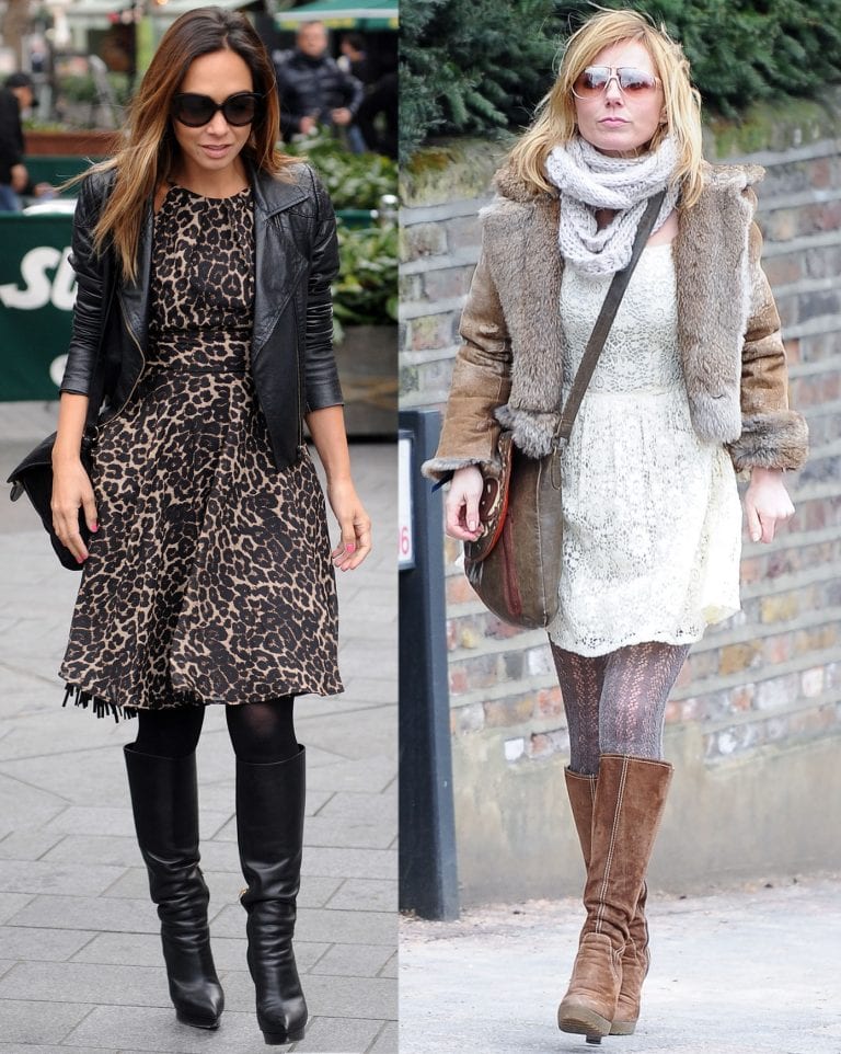 what to wear with knee high heel boots