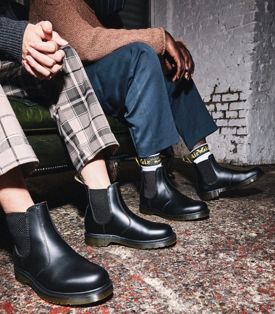 dr martens blue chelsea boots