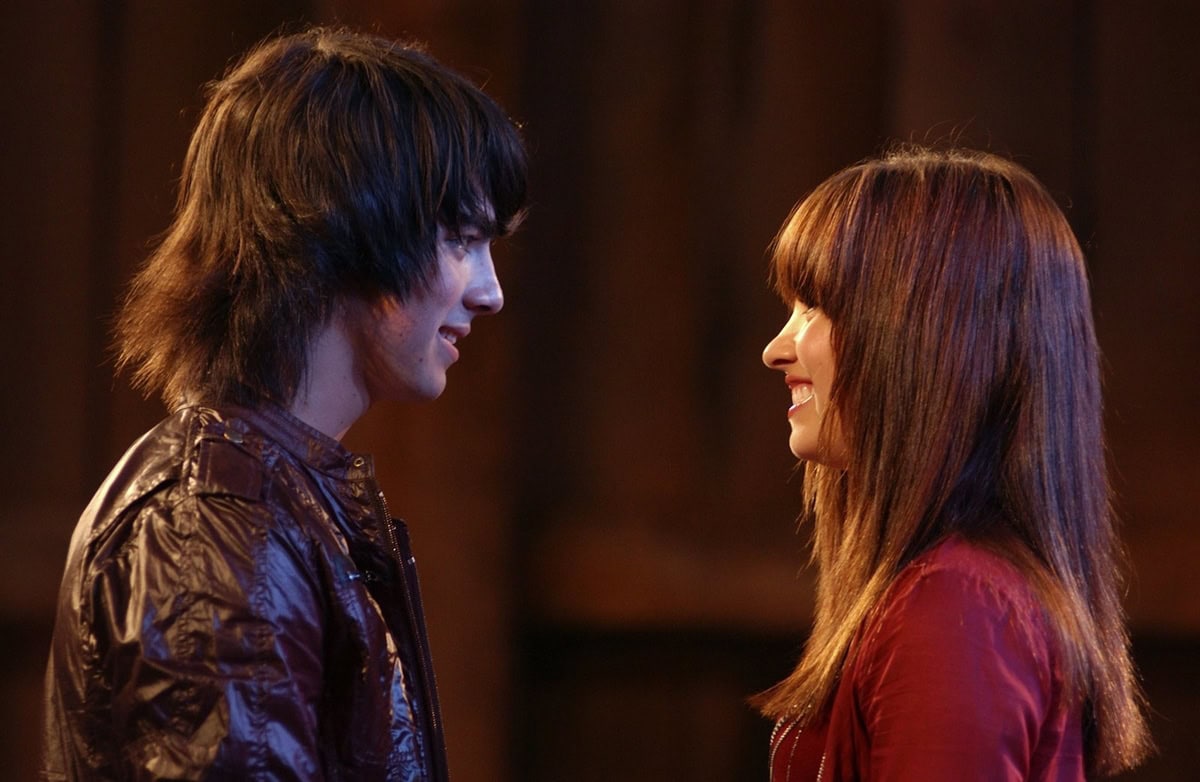 Joe Jonas as Shane Gray and Demi Lovato as Mitchie Torres in the musical hit Camp Rock