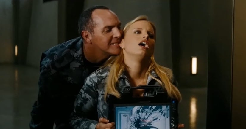 Karolina Kurkova appears as Courtney A. Kreiger, a.k.a. Cover Girl, in G.I. Joe: The Rise of Cobra, moments before her character meets a dramatic fate in the high-stakes action thriller