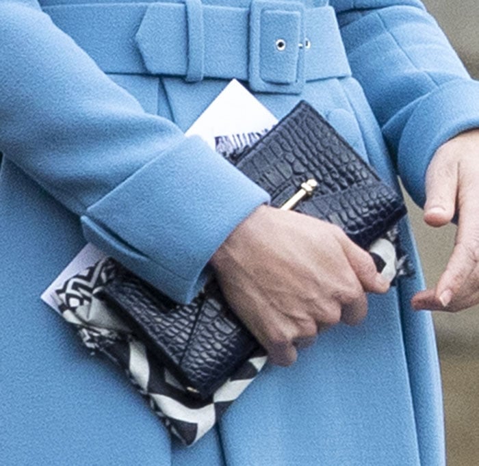 Kate Middleton carries a croc wallet from royal-approved Strathberry accessories brand