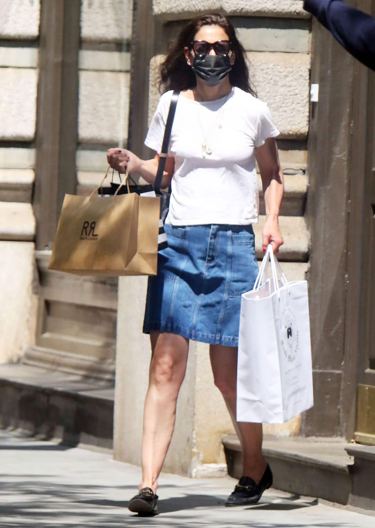 Katie Holmes steps out for retail therapy in New York City on May 21, 2021