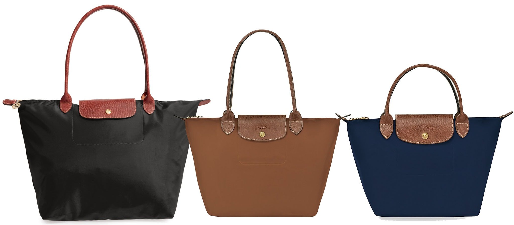 The Le Pliage is Longchamp's most popular bag style, made from nylon with embossed leather trims