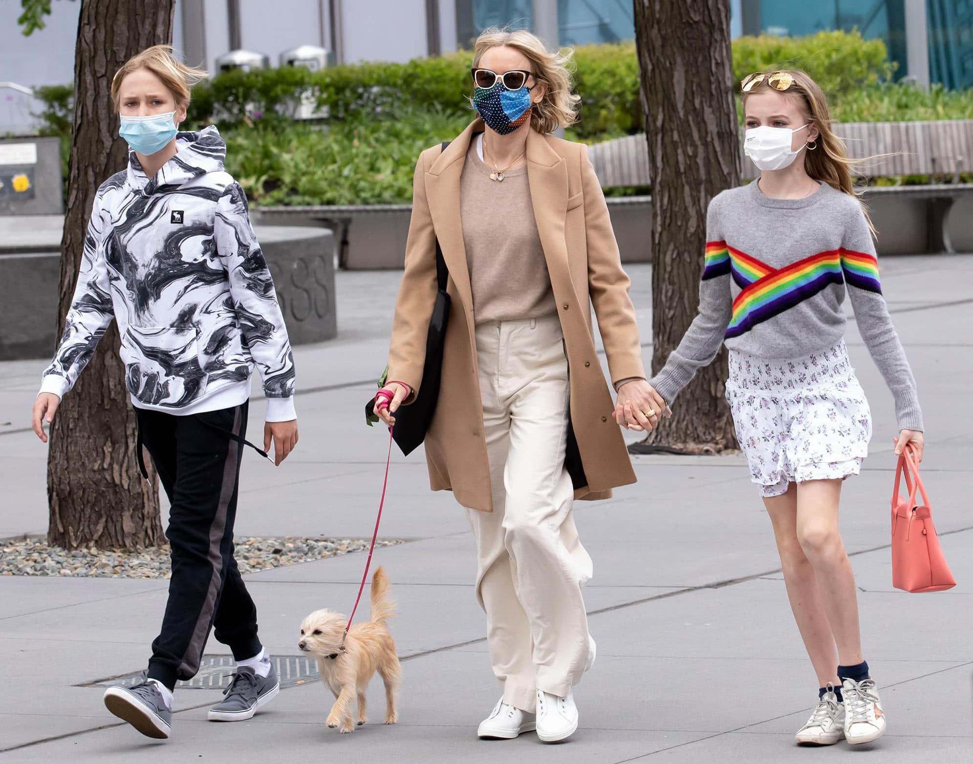 Naomi Watts enjoys a rare public outing with her sons in New York City on May 9, 2021