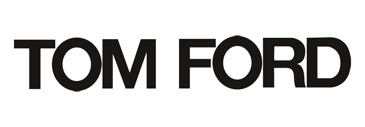 Tom Ford's minimalist logo reflects the brand's sleek, modern aesthetic and commitment to luxury fashion
