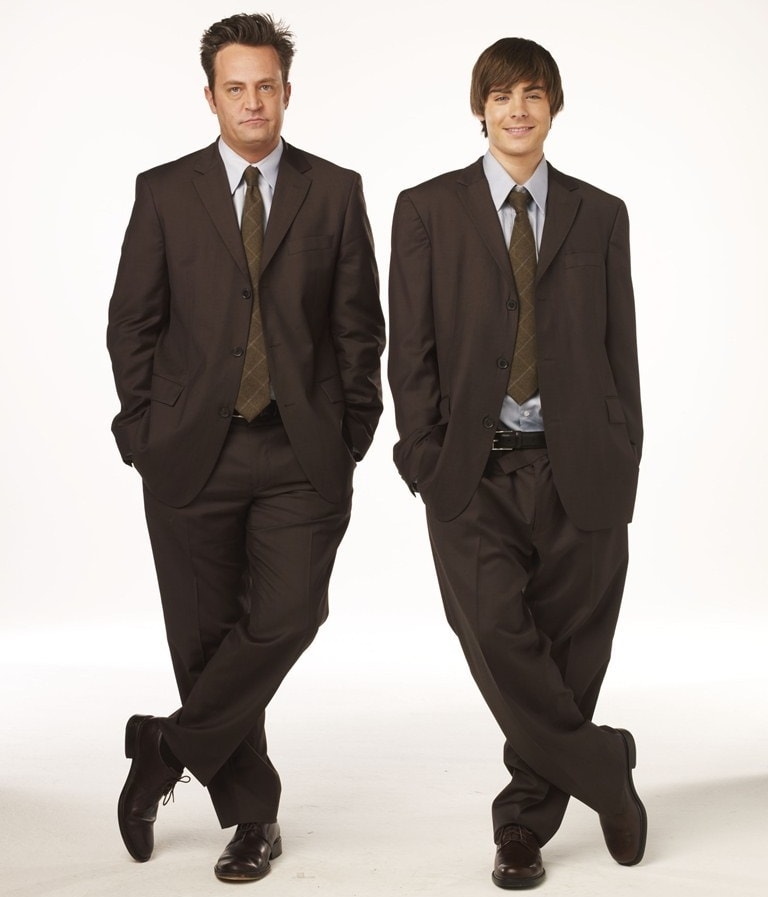 In 17 Again, Zac Efron and Matthew Perry portray the character Mike O'Donnell at different stages of his life