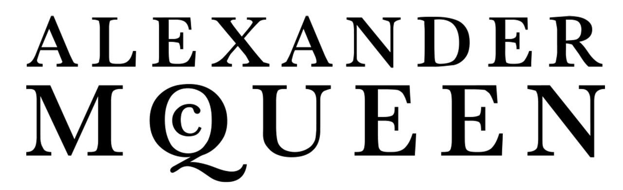 Founded in 1992, Alexander McQueen's logo features a unique "Q" lettering with a small "c" inside