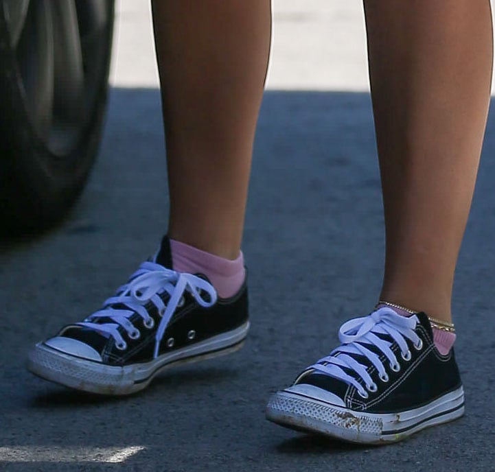 Addison Rae finishes off her Pilates outfit with classic Converse Chuck Taylor shoes