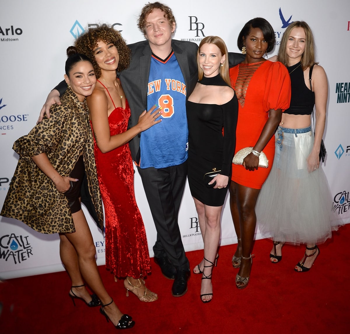 Vanessa Hudgens, Alexandra Shipp, director Eamon O'Rourke, Leslie Stratton, Lisa Yaro, and Ekaterina Baker attend the 2021 Tribeca Festival Premiere private screening of "Asking For It"