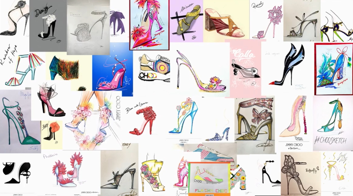 Over ten thousand design ideas were submitted to Jimmy Choo's Choo Sketch competition