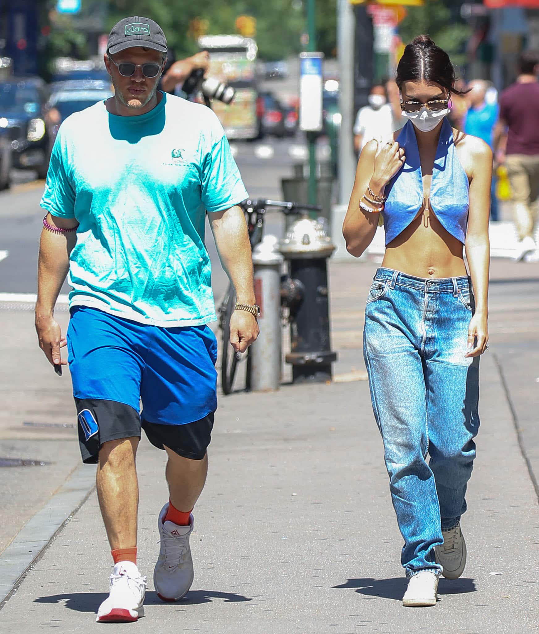 Sebastian Bear-McClard takes a stroll with Emily Ratajkowski in New York City