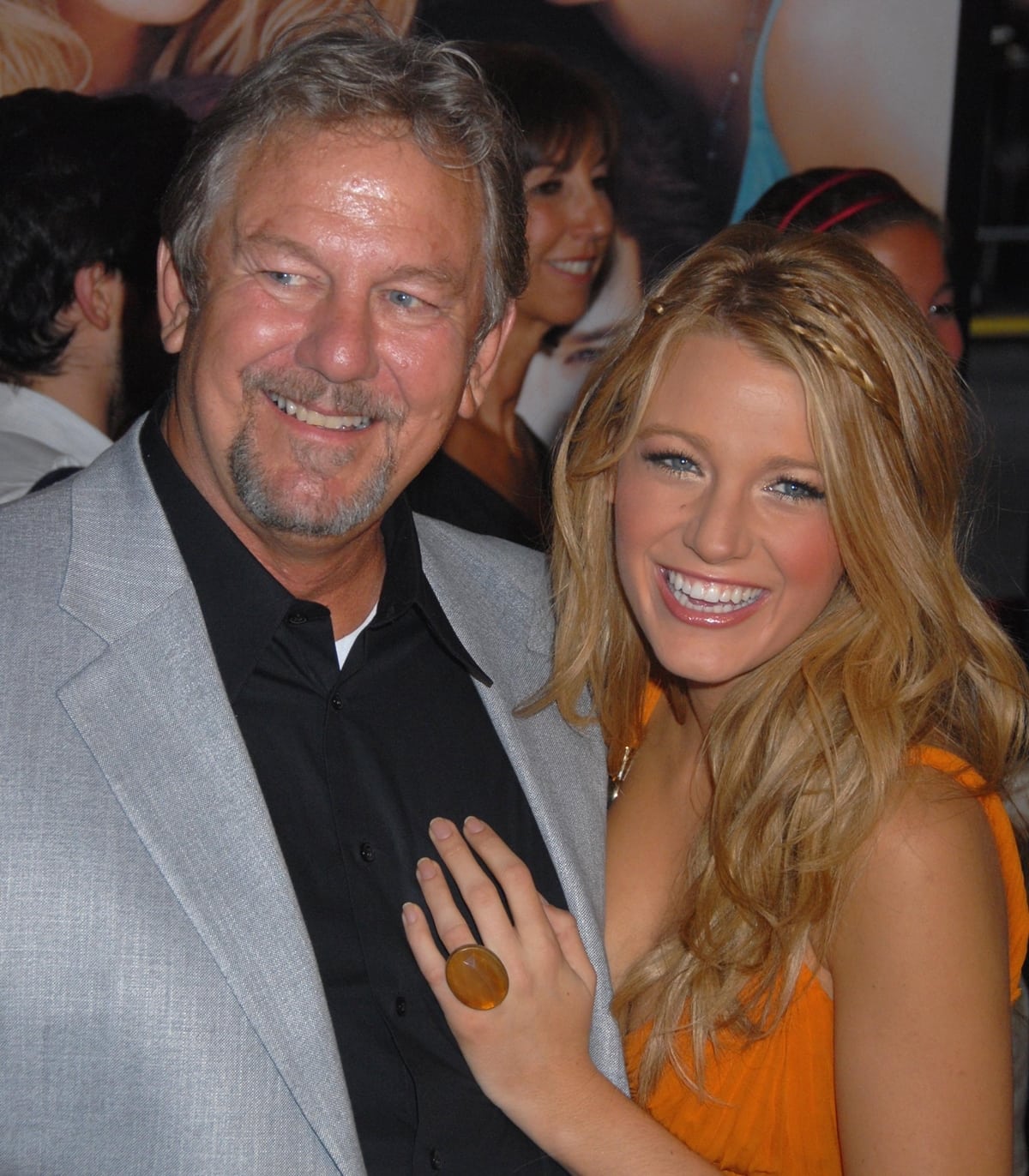 Ernie Lively and his daughter Blake Lively at the premiere of "The Sisterhood of the Traveling Pants 2"