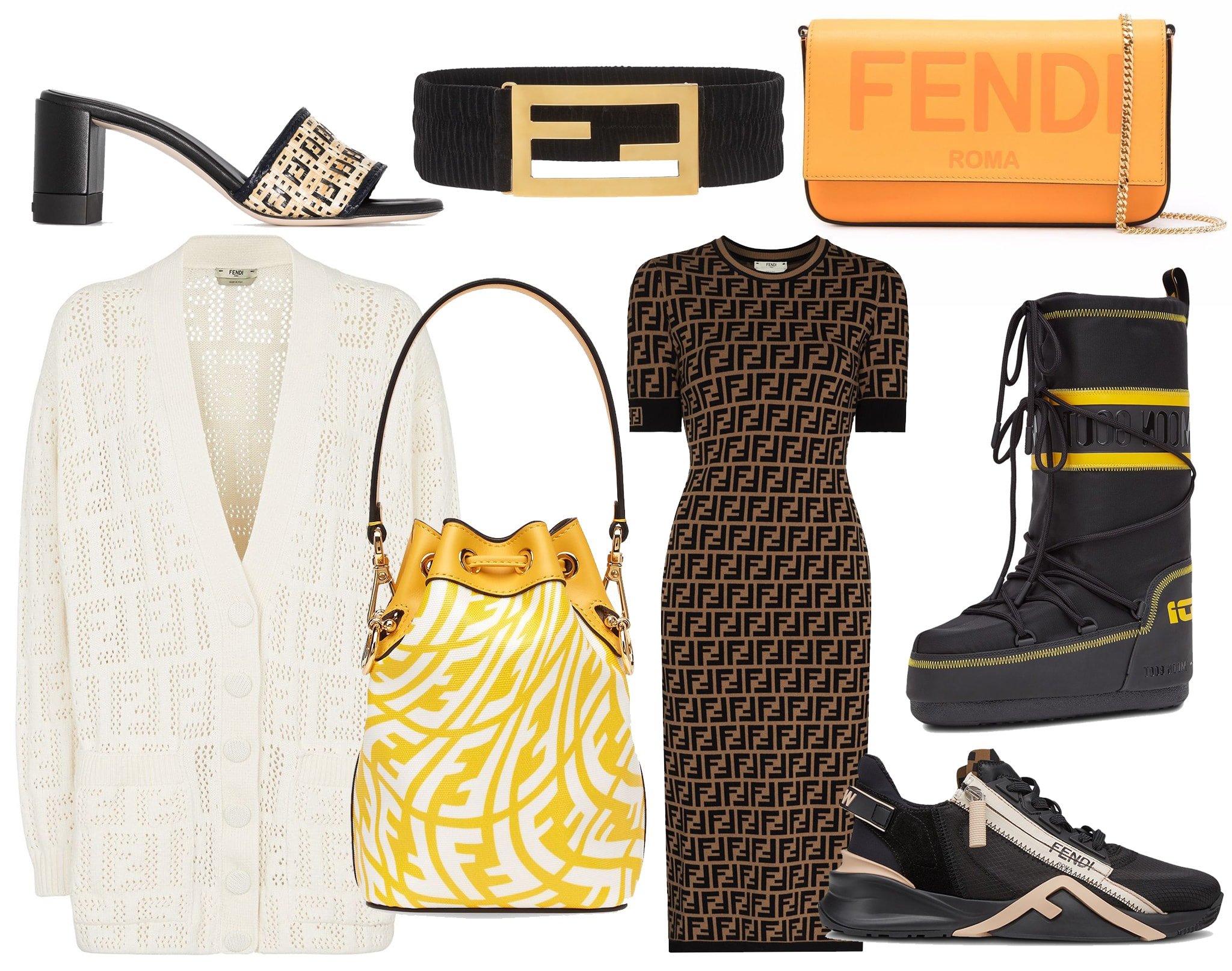 You'll find the signature double F logo design on almost every Fendi fashion piece