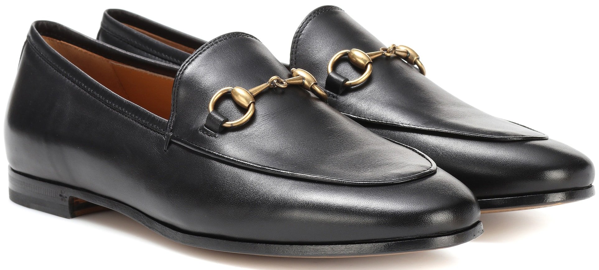 An iconic pair of Gucci loafers easily identified by the horsebit detail