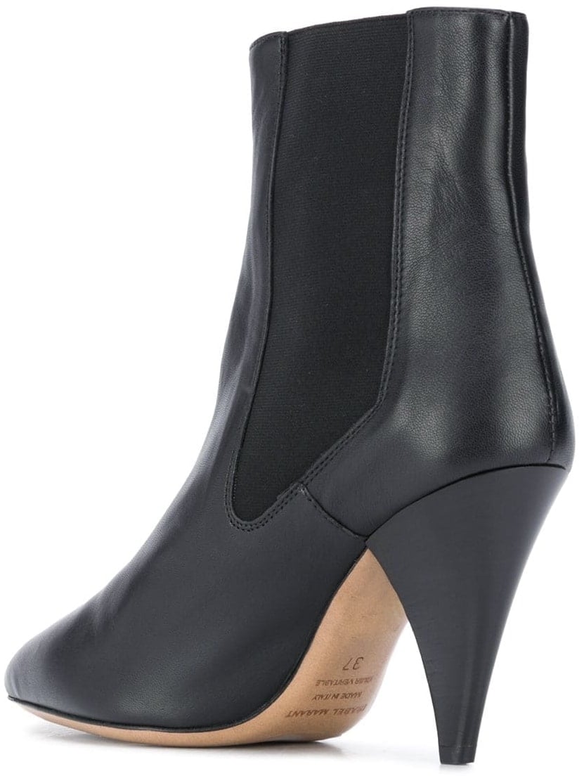 Black cone-heel boots from Isabel Marant