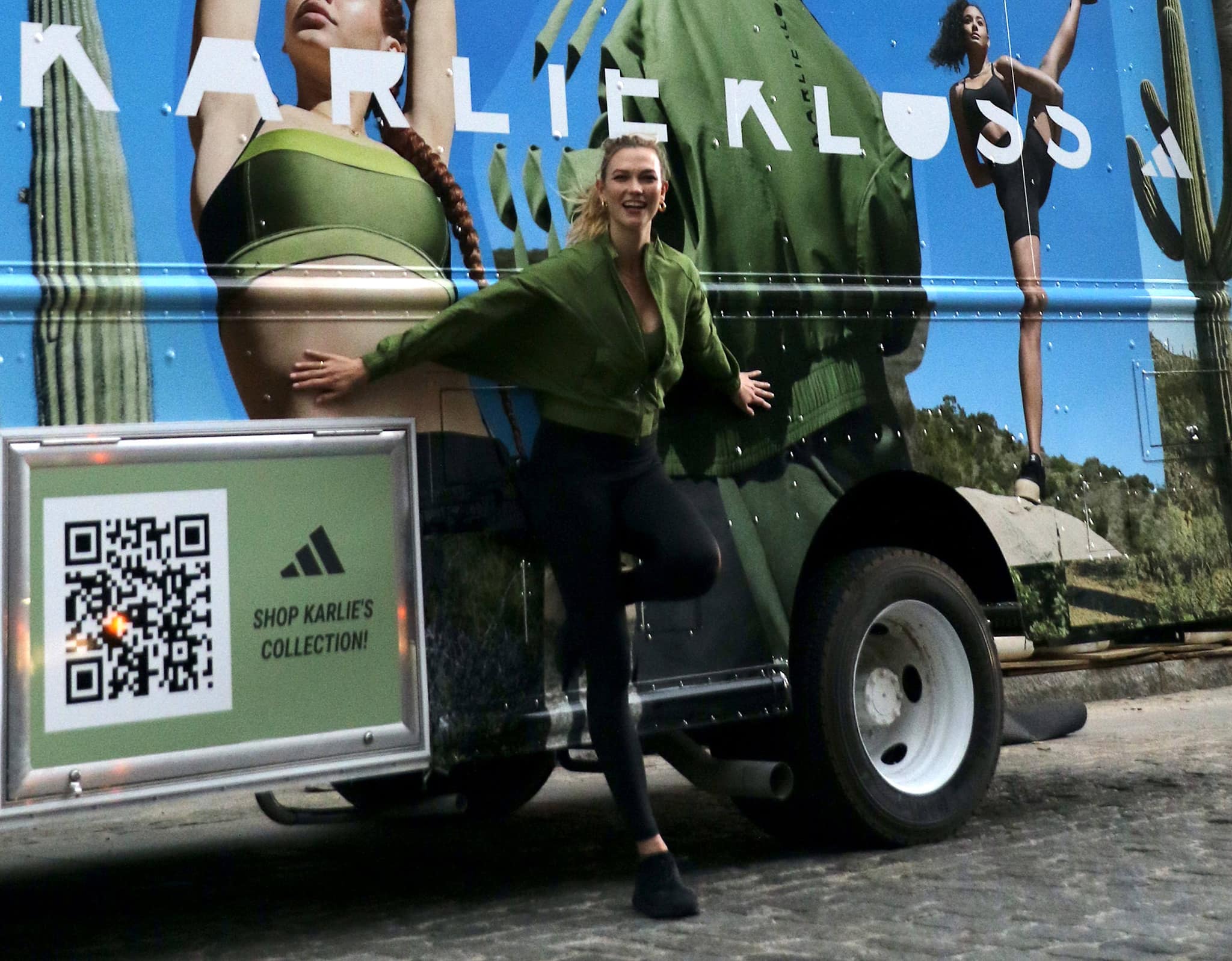 Karlie Kloss promotes her collection with Adidas around New York City on June 8, 2021