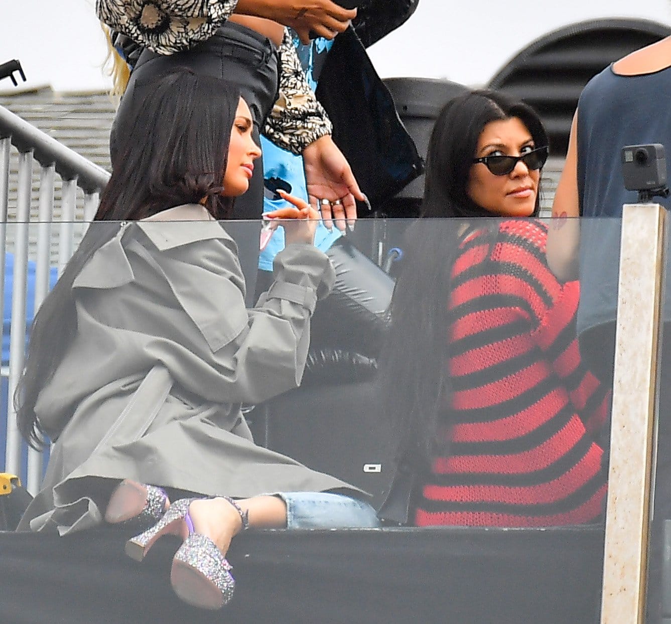 Kourtney Kardashian attends the rooftop concert to support her boyfriend Travis Barker