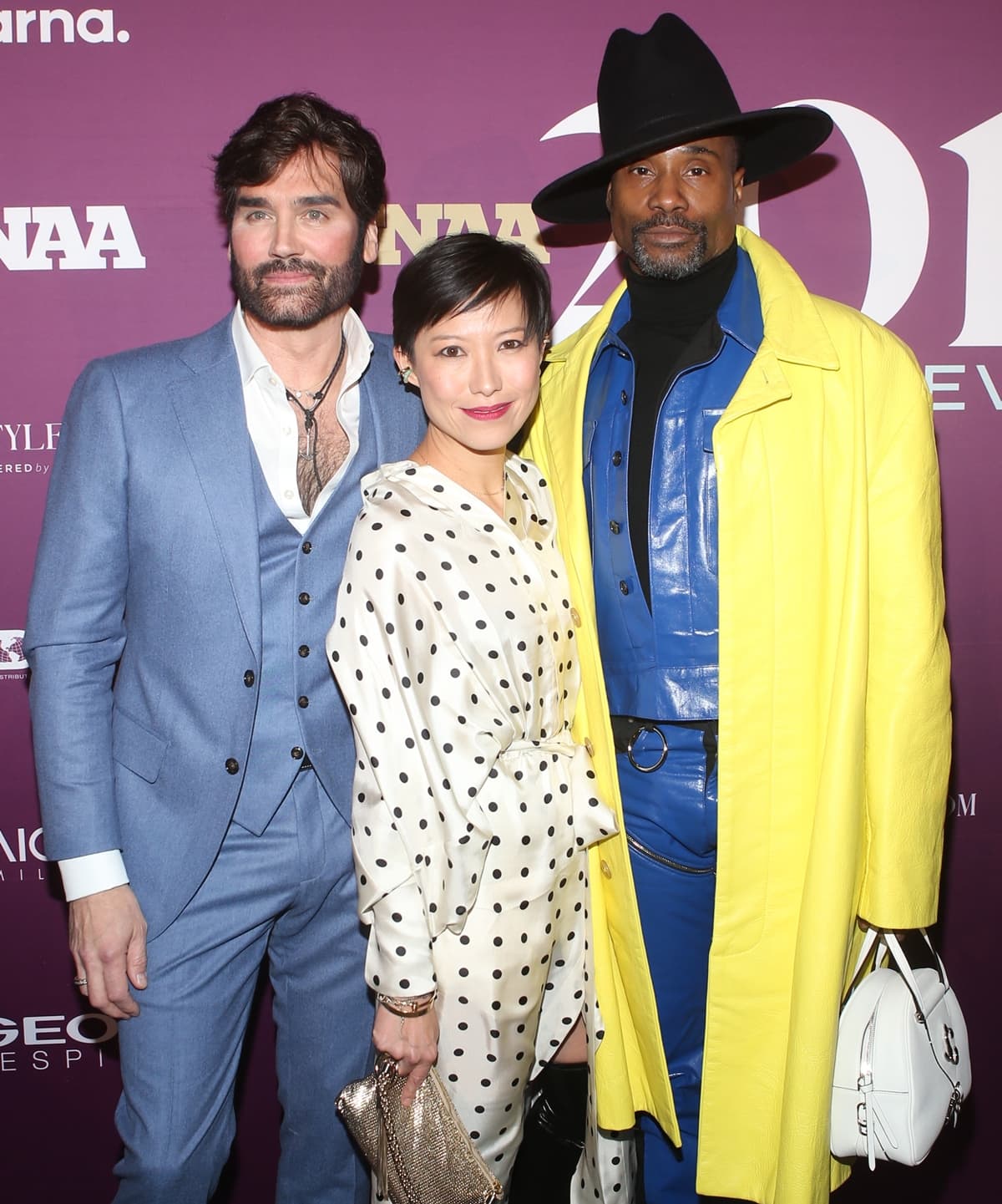 Michael Atmore, Sandra Choi, and Billy Porter attend the 2019 FN Achievement Awards