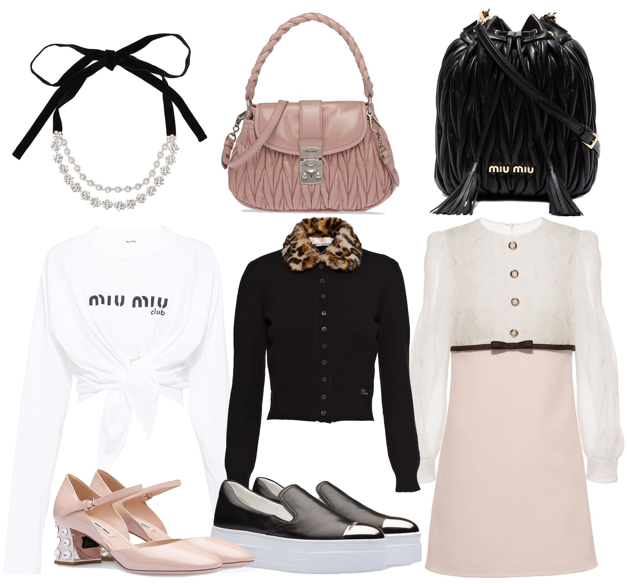 Unlike Prada, which is known for its sophisticated designs, Miu Miu's fashion pieces are more on the girly end