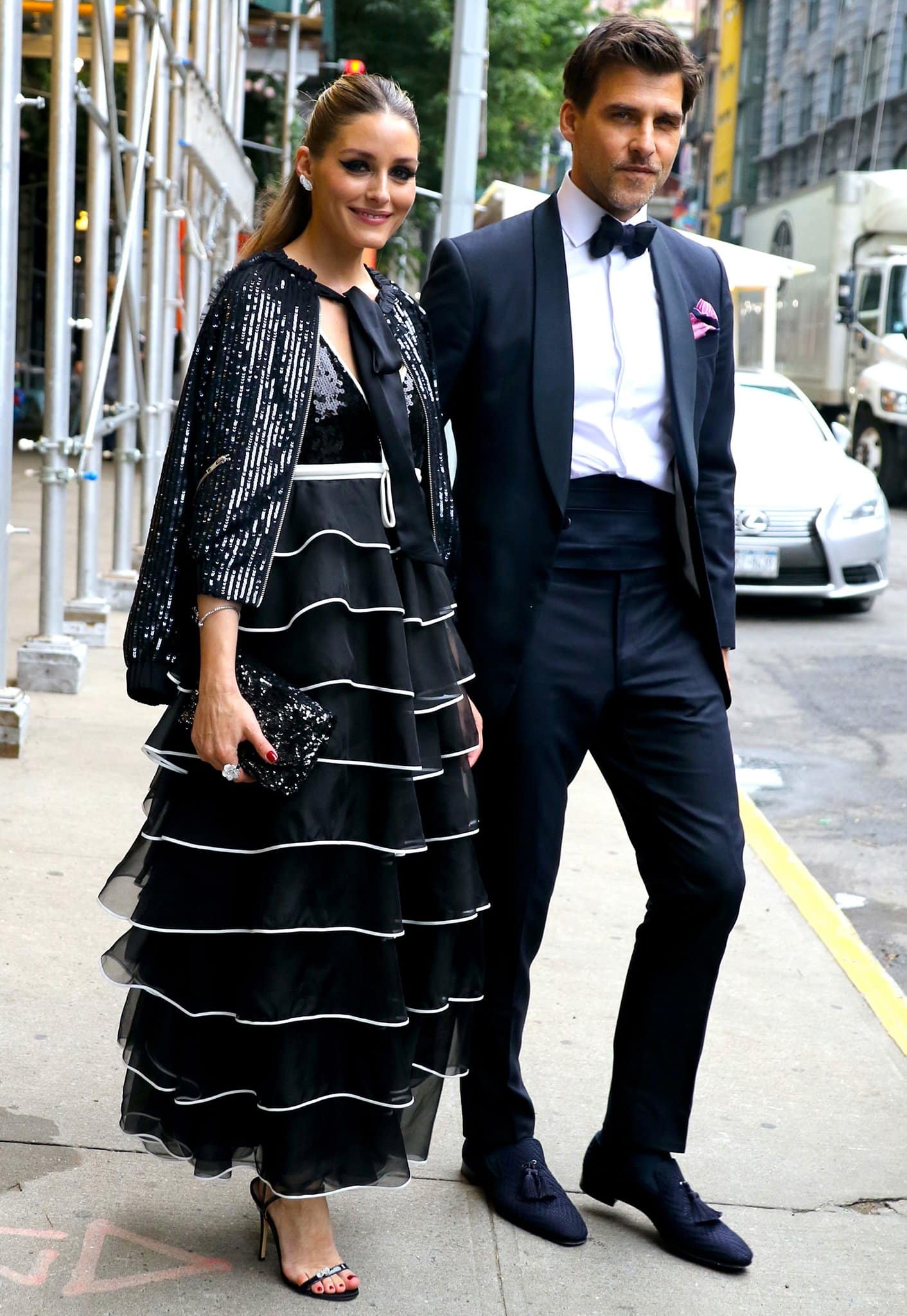 Olivia Palermo and her husband Johannes Huebl head to New York Botanical Garden spring gala